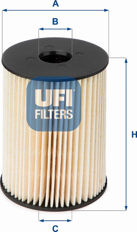 UFI 26.054.00 - Filtro carburante www.autoricambi360.it