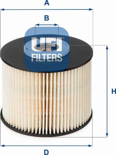 UFI 26.055.00 - Filtro carburante www.autoricambi360.it