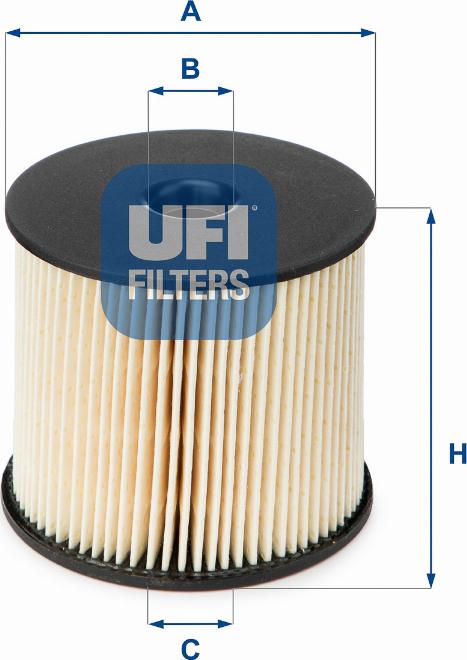 UFI 26.003.00 - Filtro carburante www.autoricambi360.it