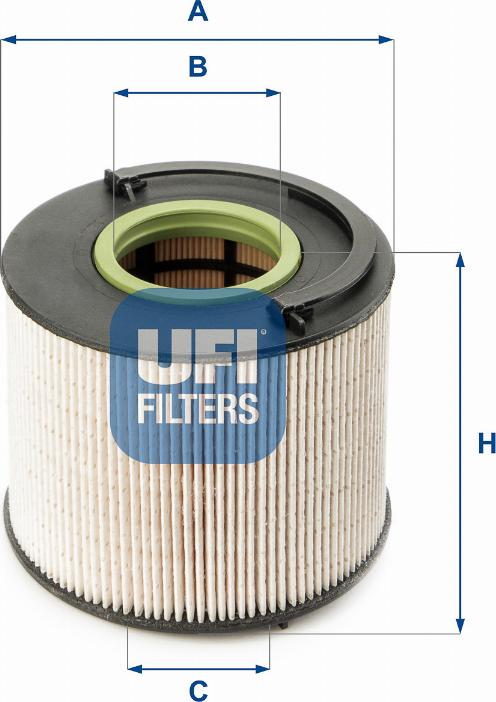 UFI 26.015.00 - Filtro carburante www.autoricambi360.it
