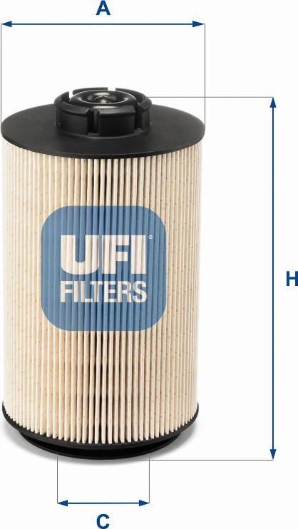 UFI 26.039.00 - Filtro carburante www.autoricambi360.it