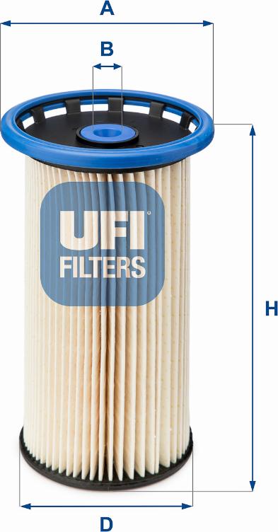 UFI 26.038.00 - Filtro carburante www.autoricambi360.it