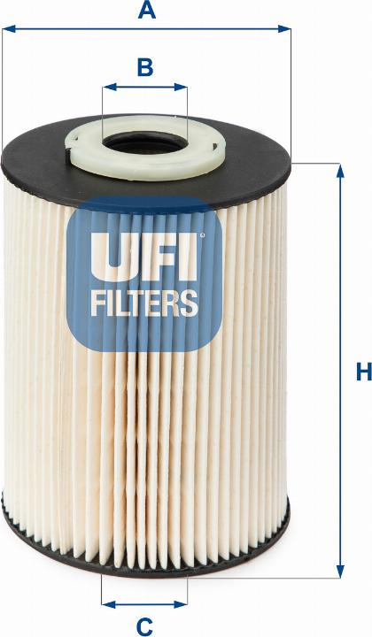 UFI 26.020.00 - Filtro carburante www.autoricambi360.it