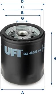 UFI 23.449.00 - Filtro olio www.autoricambi360.it