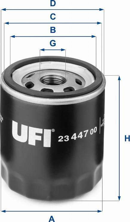 UFI 23.447.00 - Filtro olio www.autoricambi360.it