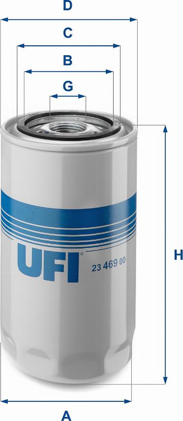 UFI 23.469.00 - Filtro olio www.autoricambi360.it