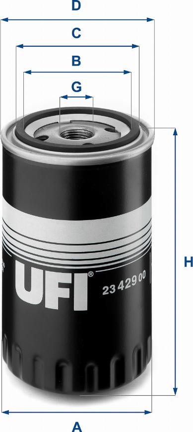 UFI 23.429.00 - Filtro olio www.autoricambi360.it