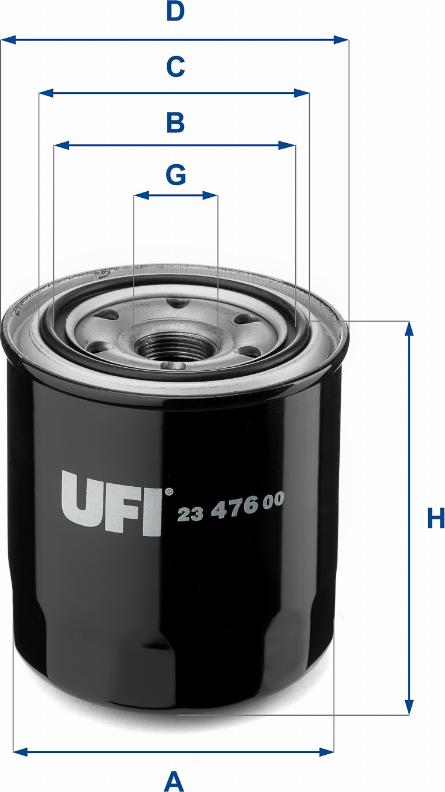 UFI 23.476.00 - Filtro olio www.autoricambi360.it