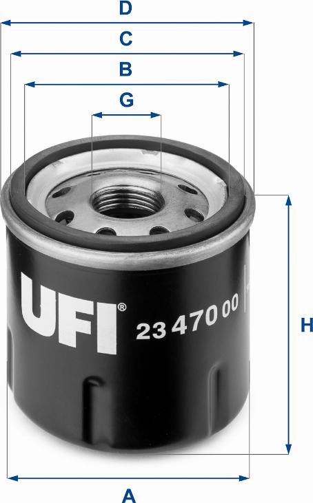 UFI 23.470.00 - Filtro olio www.autoricambi360.it