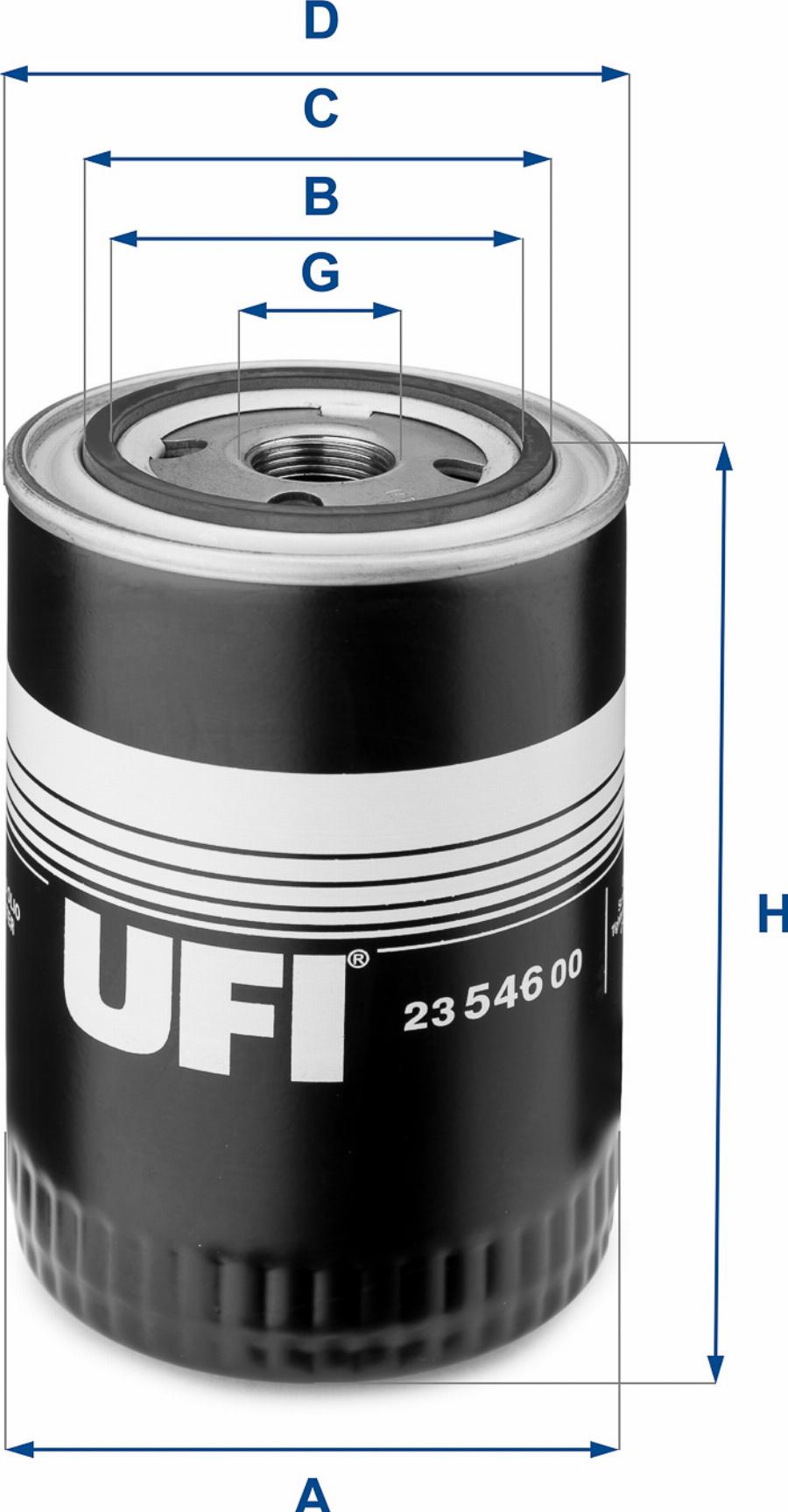 UFI 23.546.00 - Filtro olio www.autoricambi360.it
