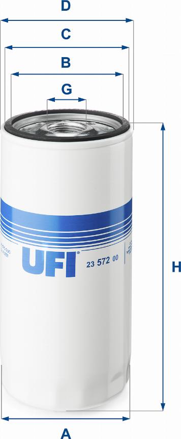 UFI 23.572.00 - Filtro olio www.autoricambi360.it