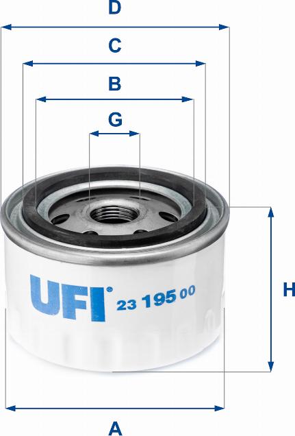 UFI 23.195.00 - Filtro olio www.autoricambi360.it