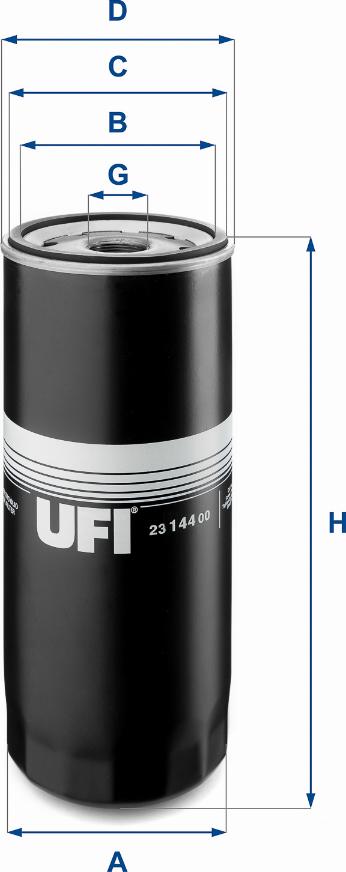 UFI 23.144.00 - Filtro olio www.autoricambi360.it