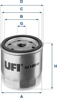 UFI 23.105.00 - Filtro olio www.autoricambi360.it