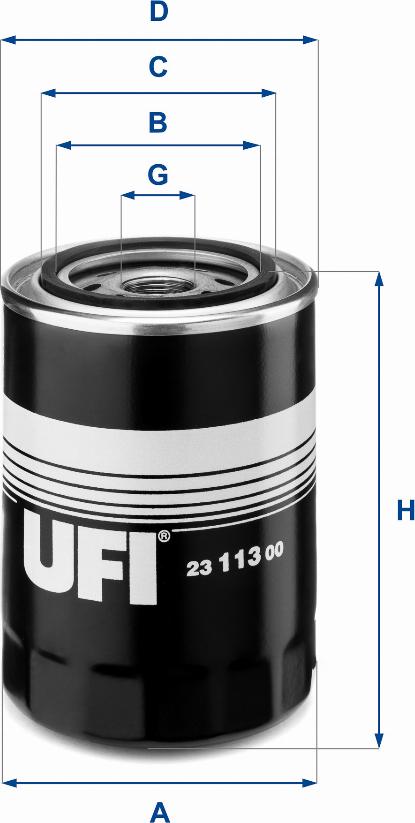 UFI 23.113.00 - Filtro olio www.autoricambi360.it