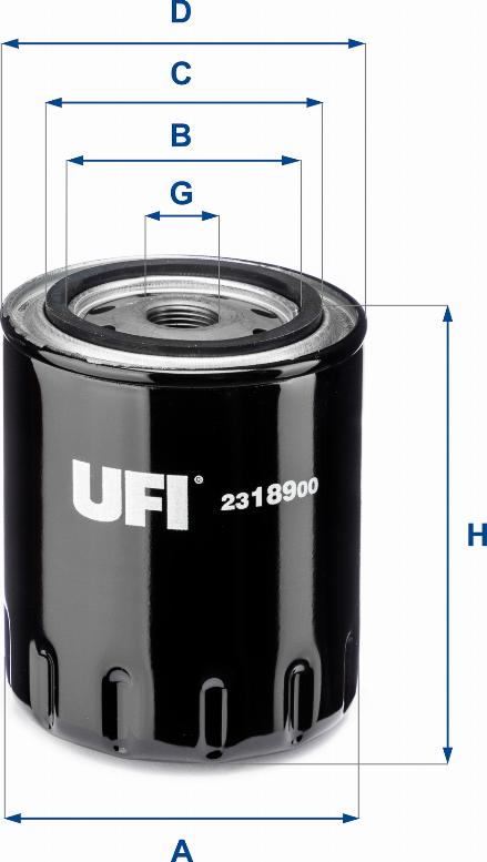 UFI 23.189.00 - Filtro olio www.autoricambi360.it