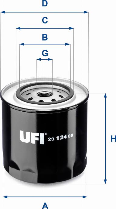 UFI 23.124.00 - Filtro olio www.autoricambi360.it