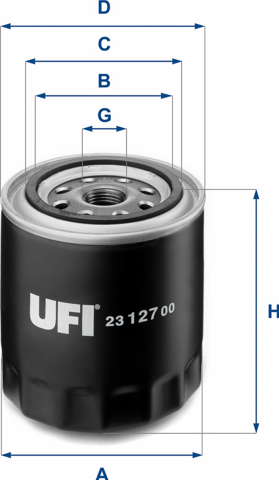 UFI 23.127.00 - Filtro olio www.autoricambi360.it