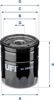 UFI 23.298.00 - Filtro olio www.autoricambi360.it