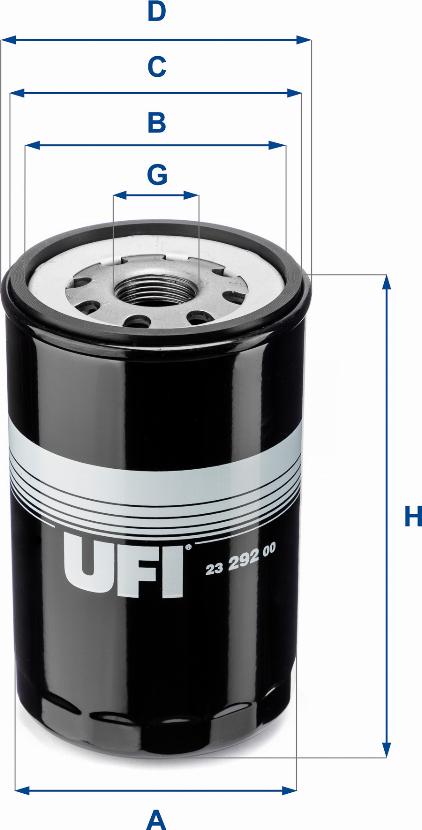 UFI 23.292.00 - Filtro olio www.autoricambi360.it