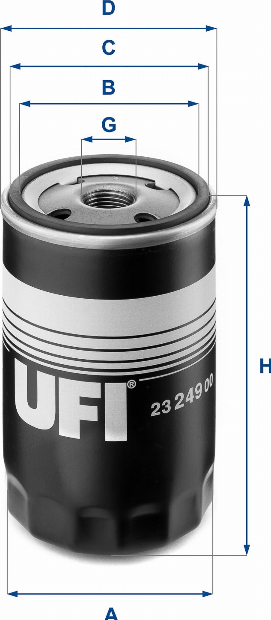 UFI 23.249.00 - Filtro olio www.autoricambi360.it