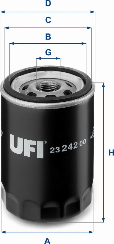 UFI 23.242.00 - Filtro olio www.autoricambi360.it