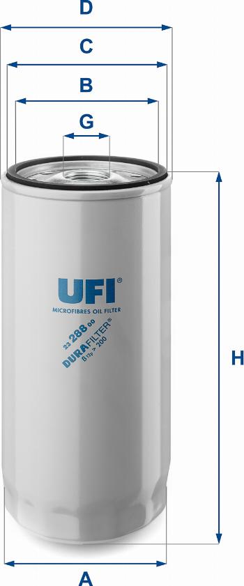 UFI 23.288.00 - Filtro olio www.autoricambi360.it