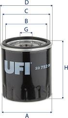 UFI 23.752.00 - Filtro olio www.autoricambi360.it