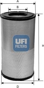 UFI 27.A17.00 - Filtro aria www.autoricambi360.it