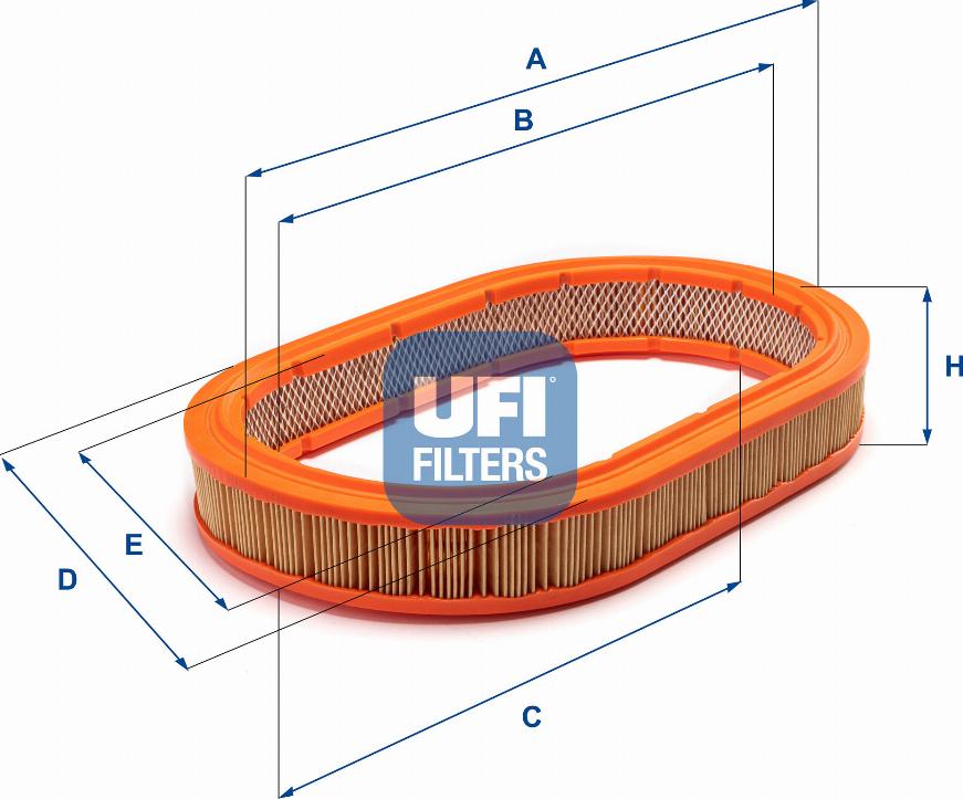 UFI 27.076.00 - Filtro aria www.autoricambi360.it
