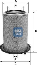 UFI 27.158.00 - Filtro aria www.autoricambi360.it