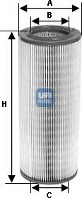 UFI 27.154.00 - Filtro aria www.autoricambi360.it