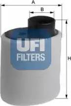 UFI 27.844.00 - Filtro aria www.autoricambi360.it