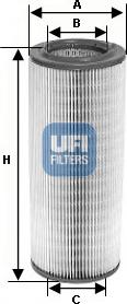 UFI 27.268.00 - Filtro aria www.autoricambi360.it