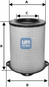 UFI 27.587.00 - Filtro aria www.autoricambi360.it