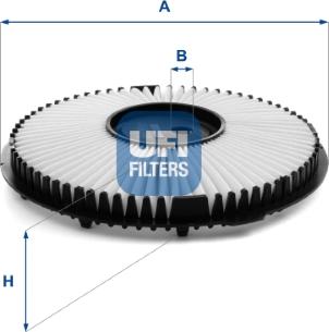 UFI 27.E44.00 - Filtro aria www.autoricambi360.it