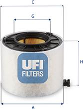 UFI 27.G31.00 - Filtro aria www.autoricambi360.it