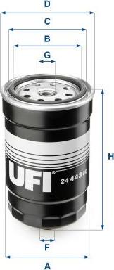 UFI 24.443.00 - Filtro carburante www.autoricambi360.it