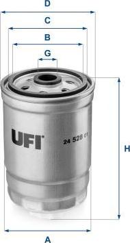 UFI 24.528.01 - Filtro carburante www.autoricambi360.it
