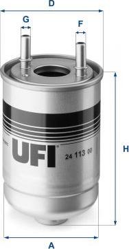 UFI 24.113.00 - Filtro carburante www.autoricambi360.it