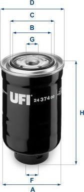 UFI 24.374.00 - Filtro carburante www.autoricambi360.it