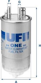 UFI 24.ONE.00 - Filtro carburante www.autoricambi360.it