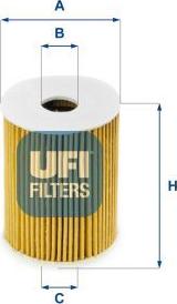UFI 25.091.00 - Filtro olio www.autoricambi360.it