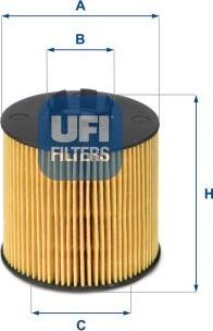 UFI 25.047.00 - Filtro olio www.autoricambi360.it