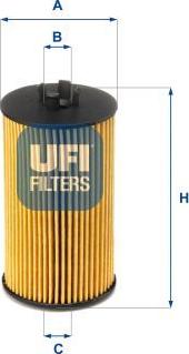 UFI 25.064.00 - Filtro olio www.autoricambi360.it