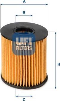 UFI 25.060.00 - Filtro olio www.autoricambi360.it
