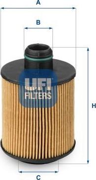 UFI 25.061.00 - Filtro olio www.autoricambi360.it