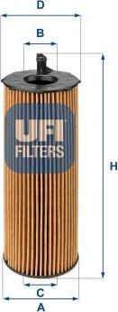 UFI 25.068.00 - Filtro olio www.autoricambi360.it
