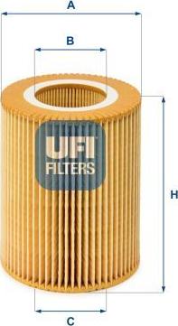 UFI 25.004.00 - Filtro olio www.autoricambi360.it