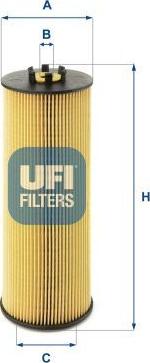 UFI 25.019.00 - Filtro olio www.autoricambi360.it